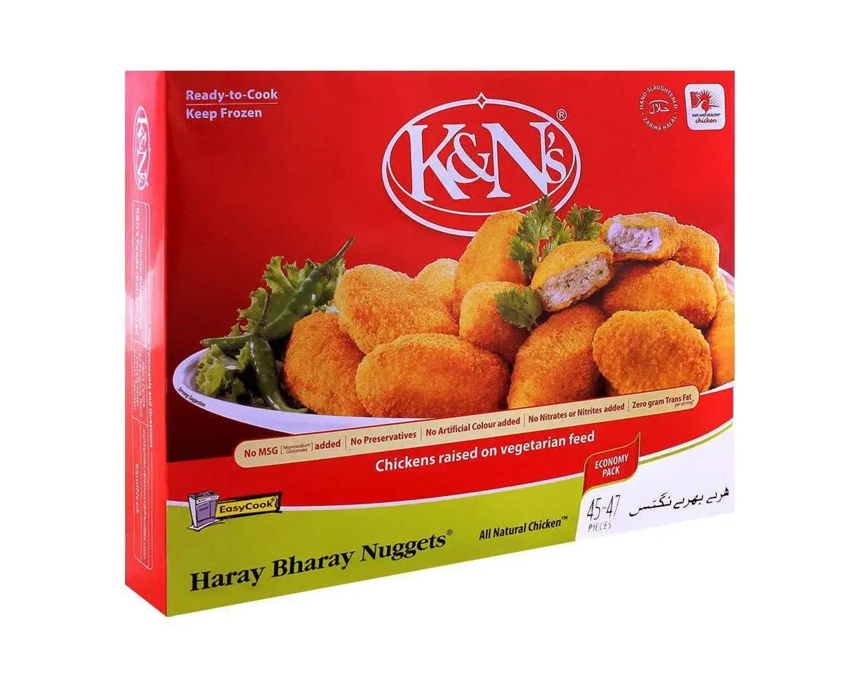 K&N'S Haray Bharay Nuggets 45-47 pcs price in Pakistan
K&N'S frozen food delivery in Gujrat - Zraan Grocery