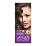 Samsol Hair Colour Number 43 Dark Brown 50ml - Non Metallic Dye