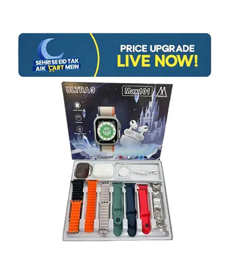 Maixinn Ultra 3 Max 101 smartwatch 10-in-1 combo price in Pakistan