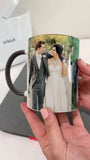 Custom printed magic mug with hidden photo reveal