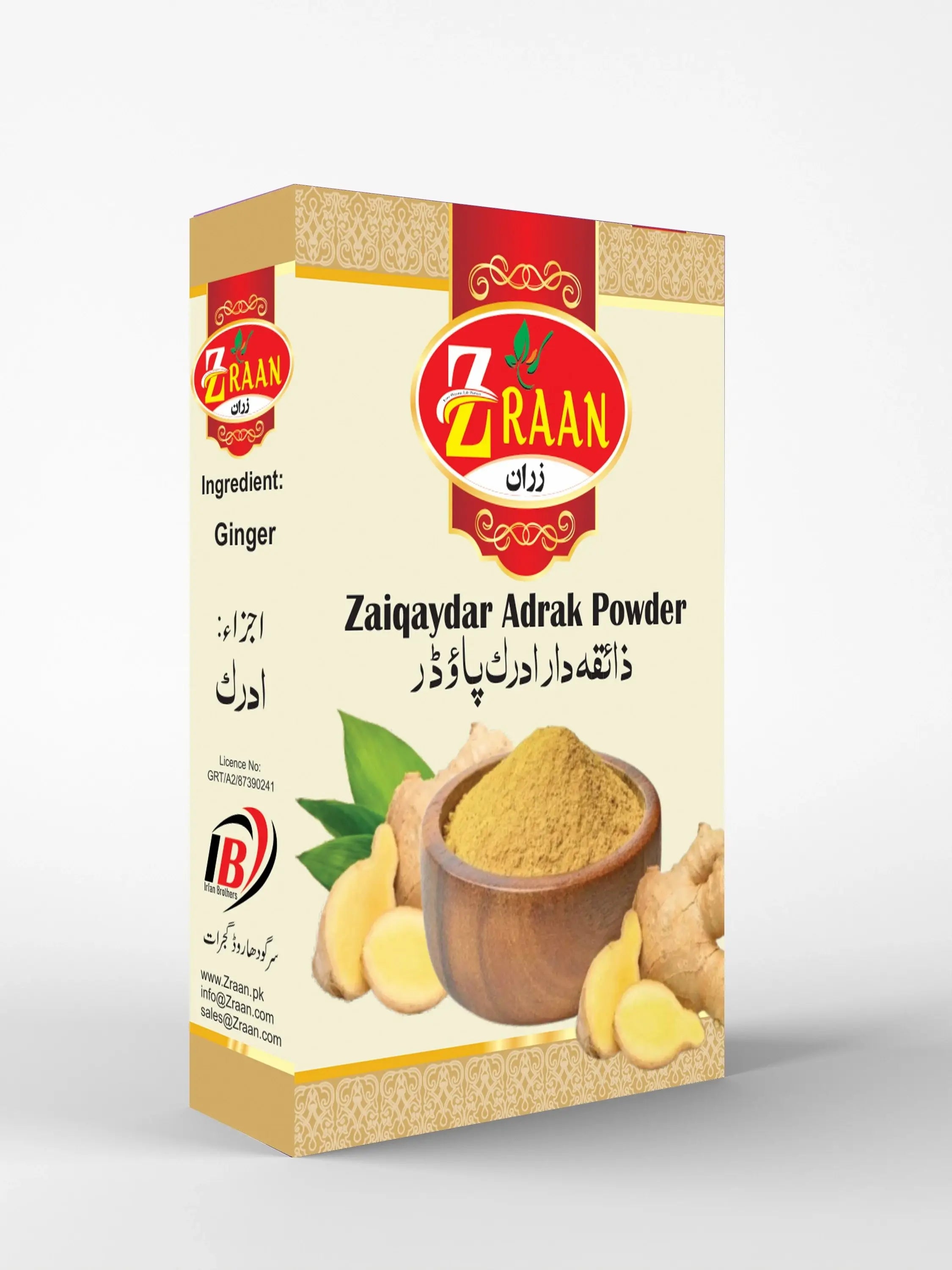 Zraan Zaiqadar Adrak Powder 50 gm Front – Buy Ginger Powder in Pakistan