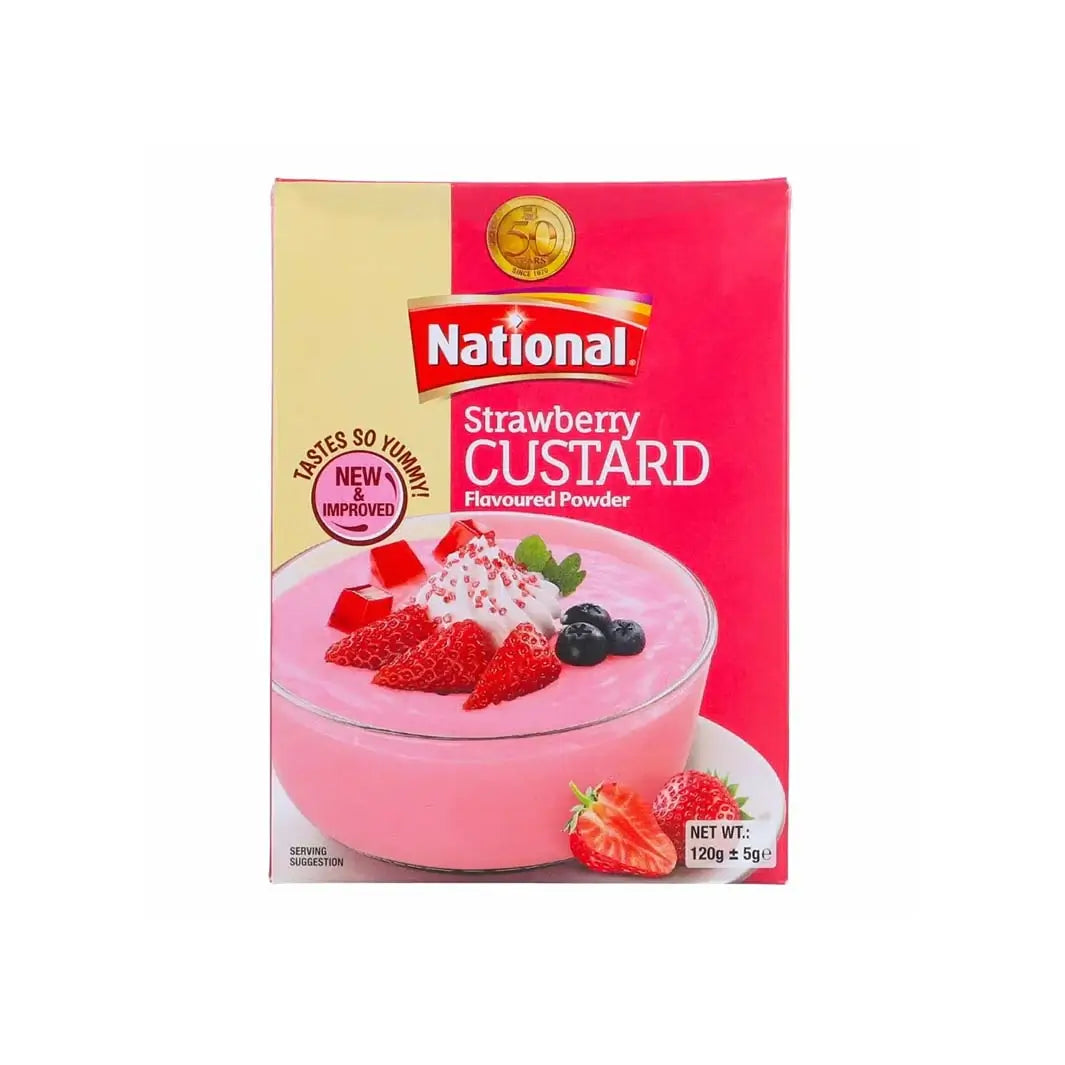 Buy National Strawberry Custard 120 gm - Zraan Grocery