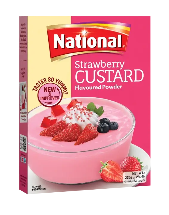 Buy National Strawberry Custard 275 gm - Zraan Grocery