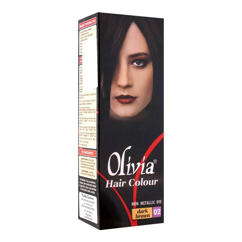 Olivia Hair Colour Number 02 Dark Brown 50 ml