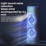 Portable desktop humidifier fan with double spray nozzles