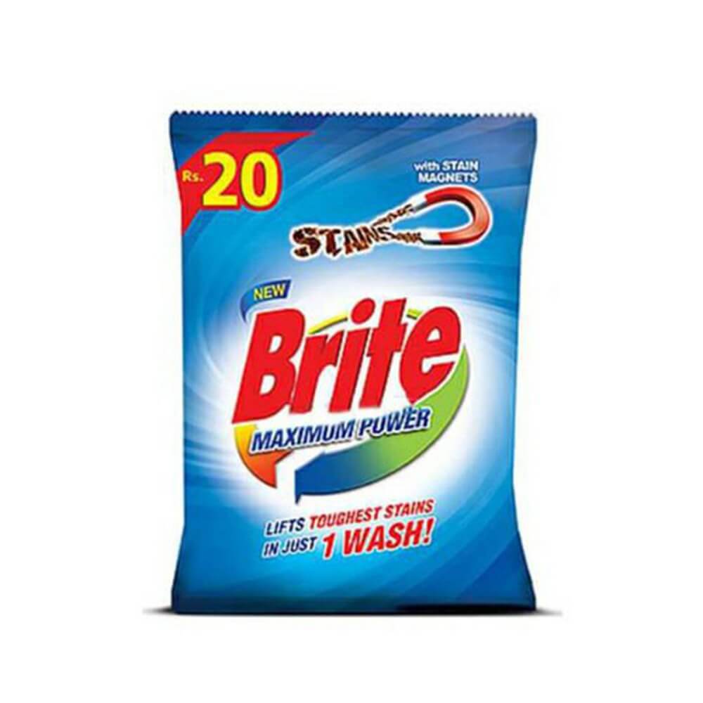 Brite Maximum Power Washing Powder  50 gm