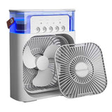 Portable USB charging air cooler with water mist spray