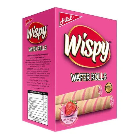 Hilal Wispy Wafers Rolls Strawberry 24 Pcs (Box)